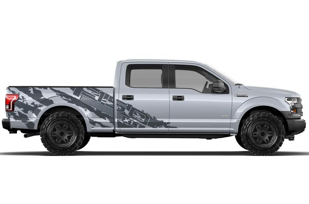 Ford F150 SuperCrew 6.5 Wrap (2015-2018) Vinyl - Shred - RacerX Customs
