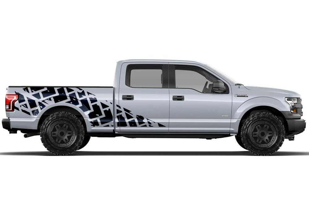 Ford F150 SuperCrew 6.5 Wrap (2015-2018) Vinyl - Tracks - RacerX Customs