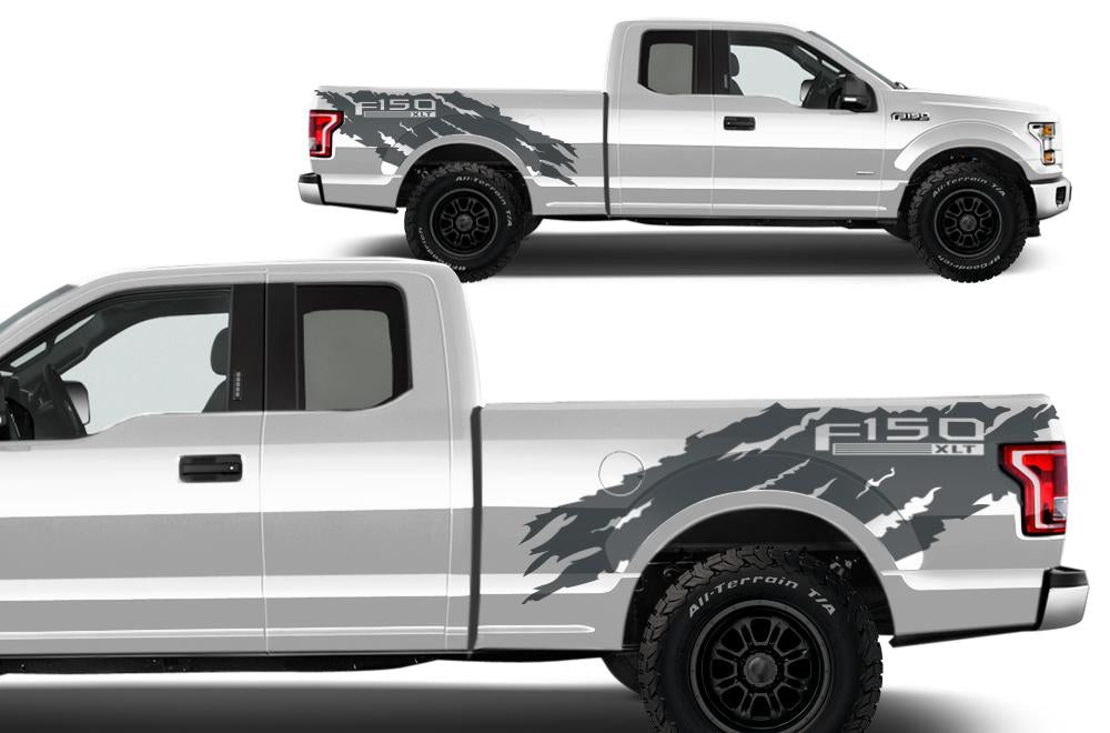 Ford F-150 Wrap Kit (2015-2018) Vinyl - F150-Torn - RacerX Customs