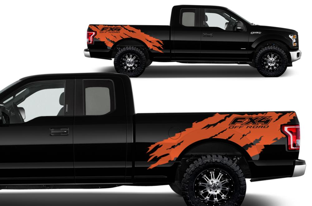 Ford F150 Wrap Kit (2015-2018) Vinyl - FX4-Torn - RacerX Customs