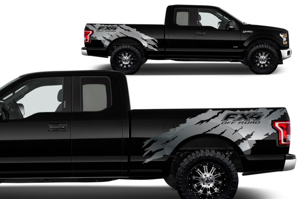 Ford F150 Wrap Kit (2015-2018) Vinyl - FX4-Torn - RacerX Customs