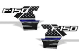 Ford F150 Quarter Panel Graphics-Wrap (2015-2018) THIN BLUE LINE - RacerX Customs