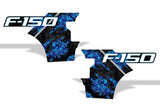 Ford F150 Quarter Panel Graphics-Wrap (2015-2018) BLUE DIGI-CAMO - RacerX Customs