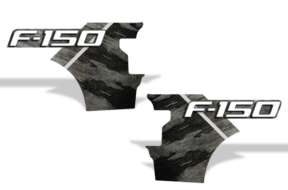 Ford F150 Quarter Panel Graphics-Wrap (2015-2018) SHREDDED METAL - RacerX Customs