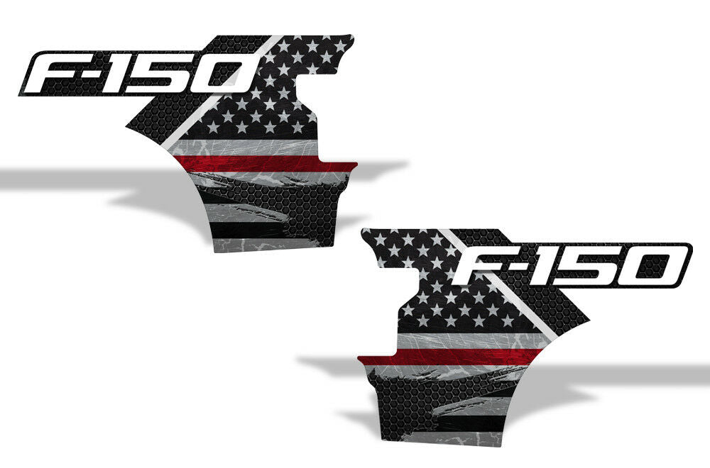 Ford F150 Quarter Panel Graphics-Wrap (2015-2018) THIN RED LINE - RacerX Customs