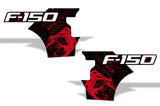 Ford F150 Quarter Panel Graphics-Wrap (2015-2018) RIPPED RED - RacerX Customs