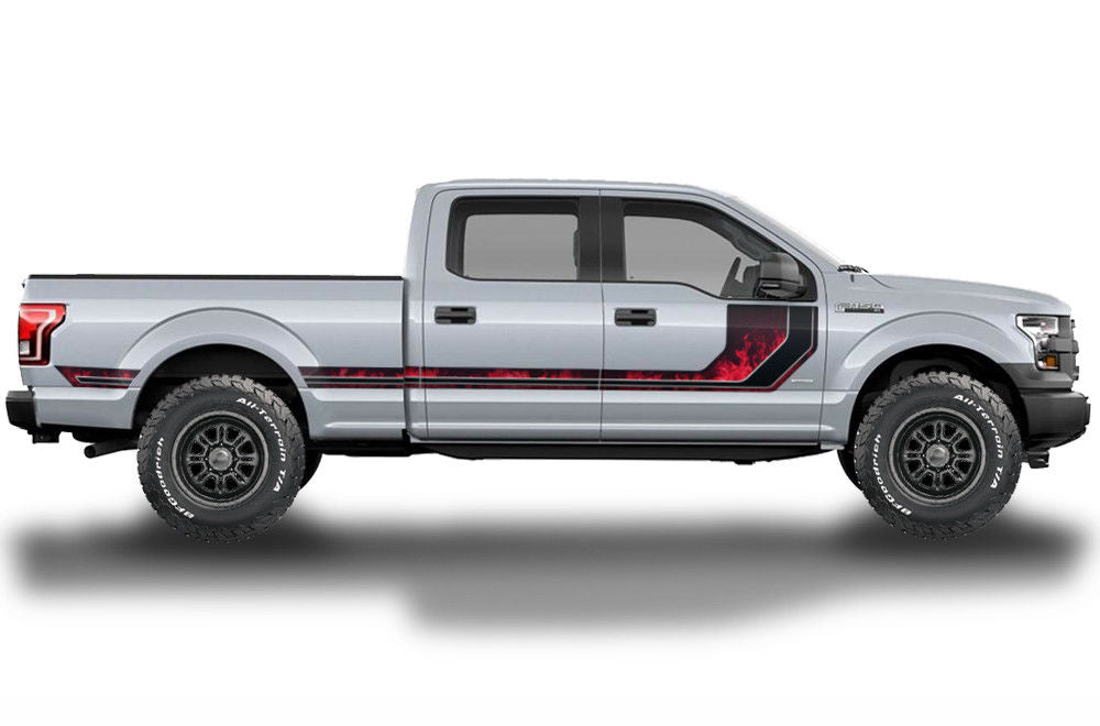Ford F150 Side Stripe Graphics (2015-2018) FLAMES - RacerX Customs