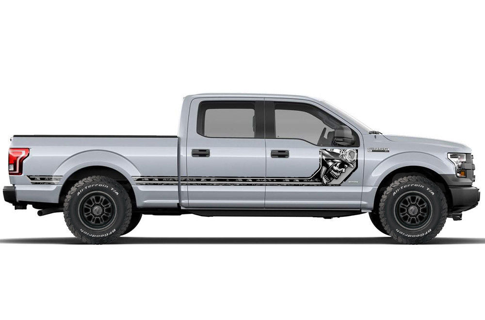 Ford F150 Side Stripe Graphics (2015-2018) HAVOC Grey - RacerX Customs