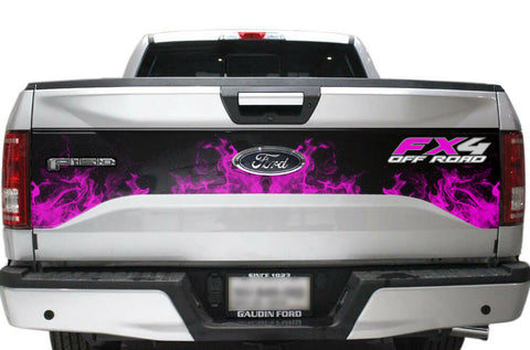 Ford F150 Tailgate Graphics (2015-2018) PINK FLAMES - RacerX Customs