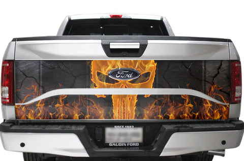 Ford F150 Full Tailgate Graphics (2015-2018) SKULL FIRE - RacerX Customs