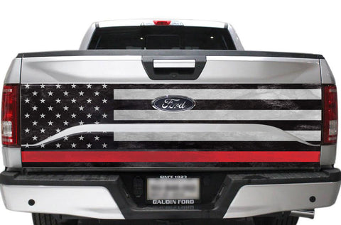 Ford F150 Full Tailgate Graphics (2015-2018) THIN RED LINE - RacerX Customs