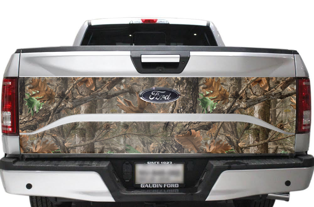 Ford F150 Full Tailgate Graphics (2015-2018) WOODLAND CAMO - RacerX Customs