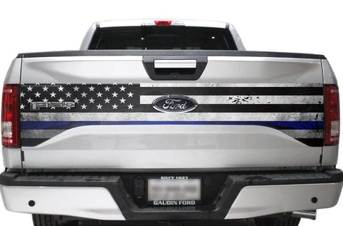 Ford F150 Tailgate Graphics (2015-2018) THIN BLUE LINE - RacerX Customs