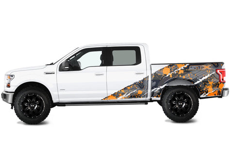 Ford F150 STX Graphics-Wrap (2015-2018) ORANGE - RacerX Customs