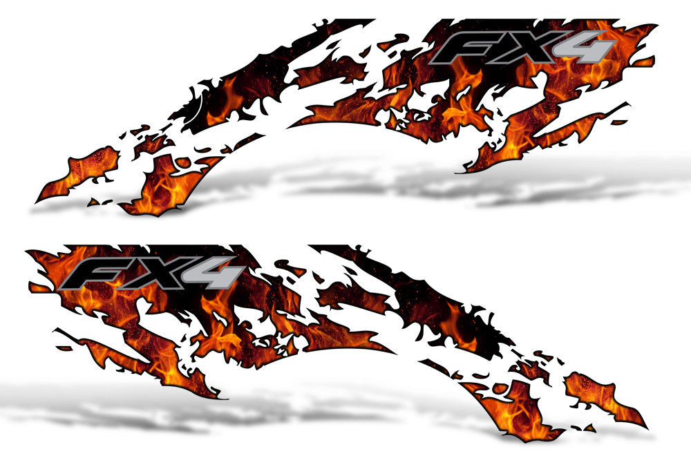 Ford F150 Graphics-Wrap (2015-2018) FX4 FIRE - RacerX Customs