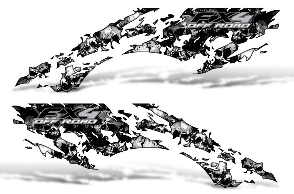 Ford F150 Graphics-Wrap (2015-2018) FX4 SKULLS - RacerX Customs