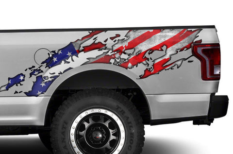 Ford F150 Graphics-Wrap (2015-2018) AMERICAN FLAG - RacerX Customs