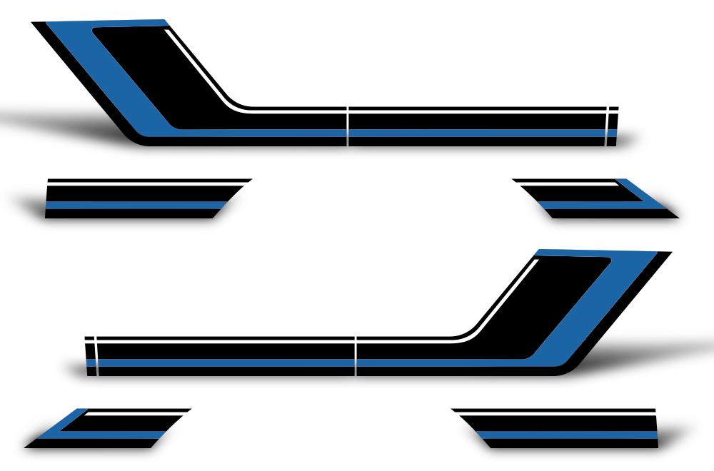 Ford F150 SuperCrew 5.5 Vinyl Stripes (2009-2014) Rally Stripes #1 - RacerX Customs