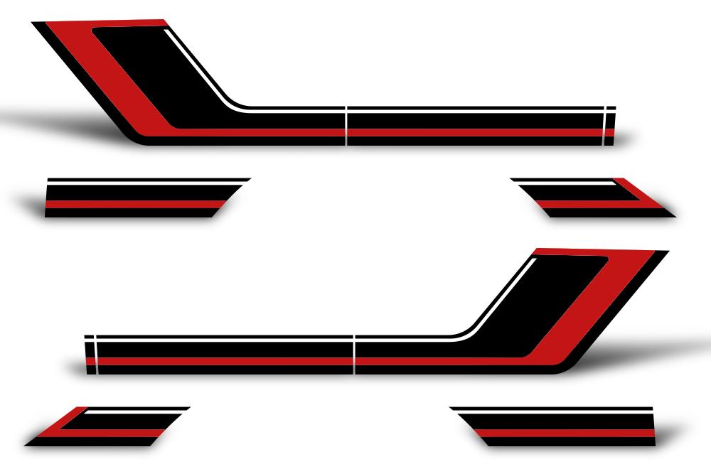 Ford F150 SuperCrew 5.5 Vinyl Stripes (2009-2014) Rally Stripes #1 - RacerX Customs