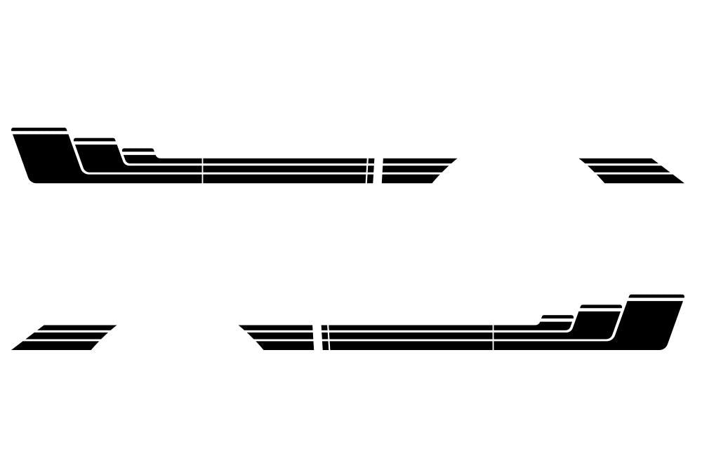 Ford F150 SuperCrew 5.5 Vinyl Stripes (2009-2014) Rally Stripes #3 - RacerX Customs