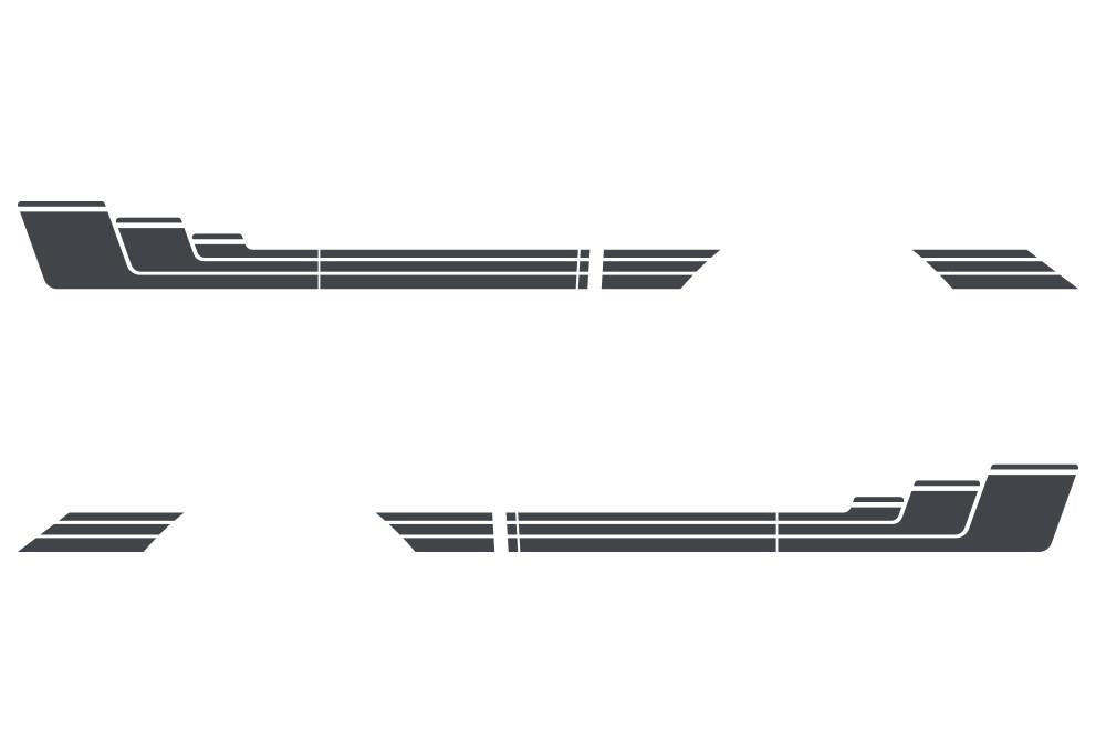 Ford F150 SuperCrew 5.5 Vinyl Stripes (2009-2014) Rally Stripes #3 - RacerX Customs