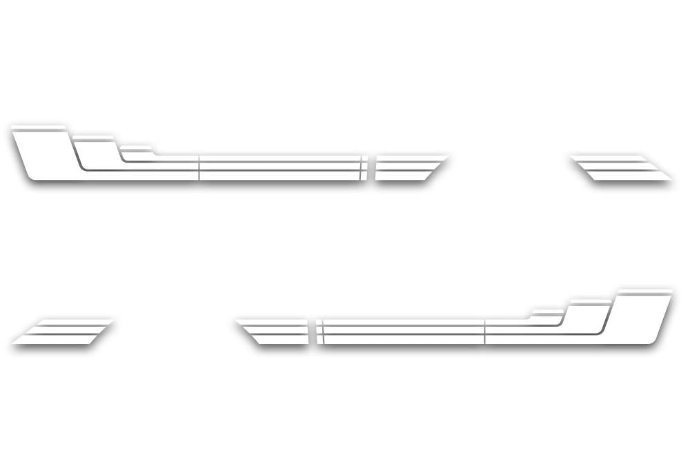 Ford F150 SuperCrew 5.5 Vinyl Stripes (2009-2014) Rally Stripes #3 - RacerX Customs