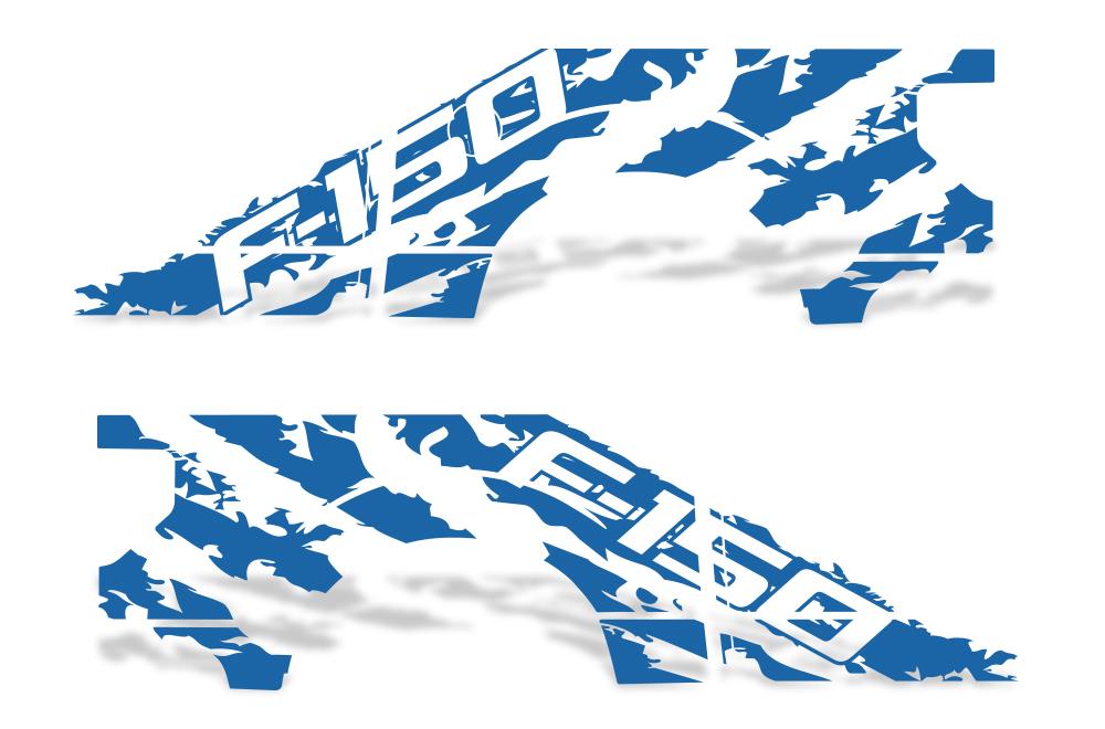 Ford F150 SuperCrew 5.5 Wrap (2009-2014) Vinyl - F150-Shred - RacerX Customs
