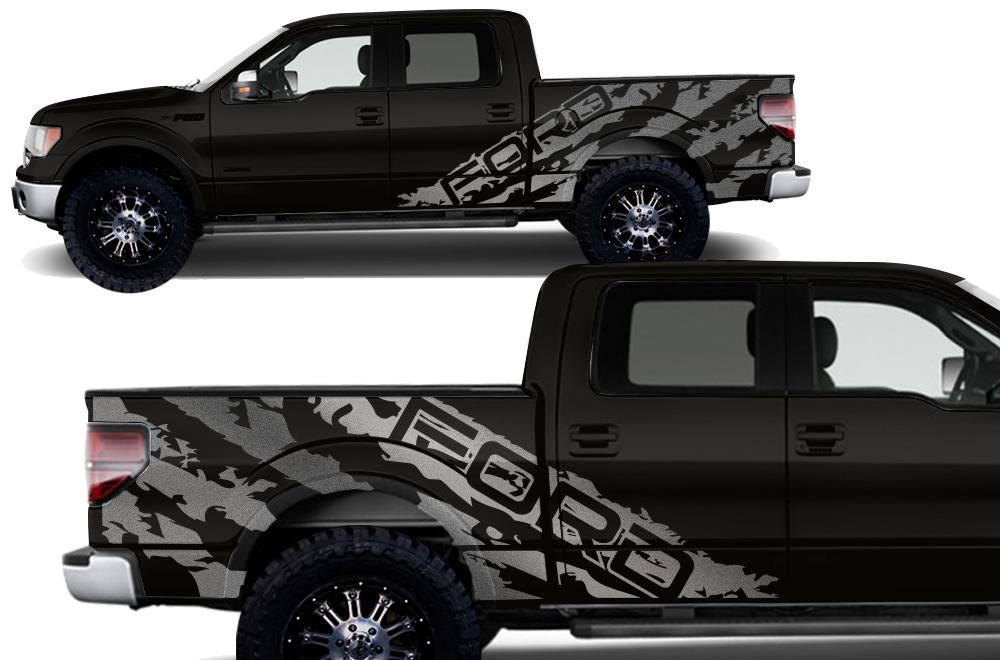Ford F150 SuperCrew 5.5 Wrap (2009-2014) Vinyl - Ford-Shred - RacerX Customs