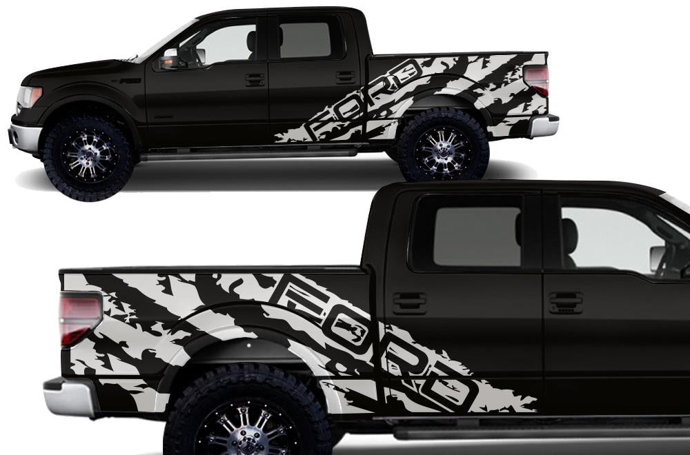 Ford F150 SuperCrew 5.5 Wrap (2009-2014) Vinyl - Ford-Shred - RacerX Customs