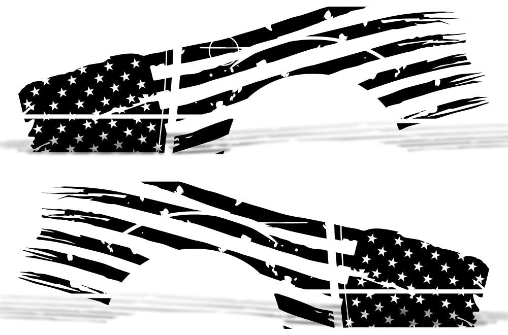 Ford F150 SuperCrew 5.5 Wrap (2009-2014) Vinyl - American Flag - RacerX Customs