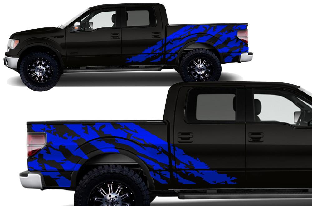 Ford F150 SuperCrew 5.5 Wrap (2009-2014) Vinyl - Shred - RacerX Customs