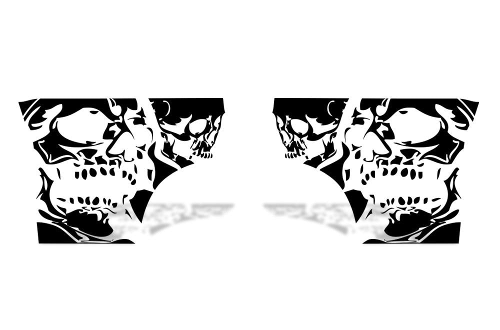 Ford F250 Quarter-Panel Vinyl Wrap (1999-2006) Double-Skull - RacerX Customs