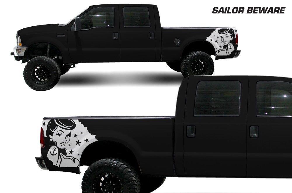 Ford F250-F350 Quarter Panel Vinyl Wrap (1999-2006) Pinup Girl - RacerX Customs