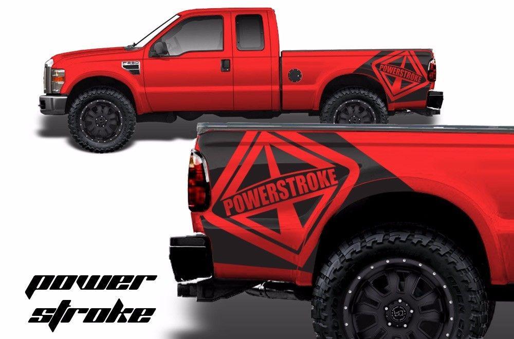 Ford F250-F350 Powerstroke Quarter-Panel Vinyl Wrap (1999-2006) - RacerX Customs