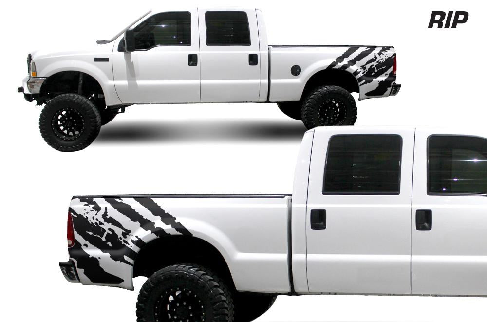 Ford F250-F350 Quarter-Panel Vinyl Wrap (1999-2006) Ripped - RacerX Customs