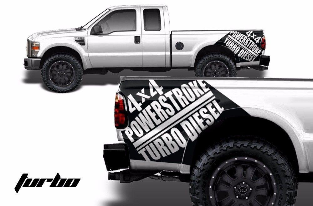 Ford F250 4x4 PowerStroke Quarter-Panel Vinyl Wrap (2007-2010) - RacerX Customs