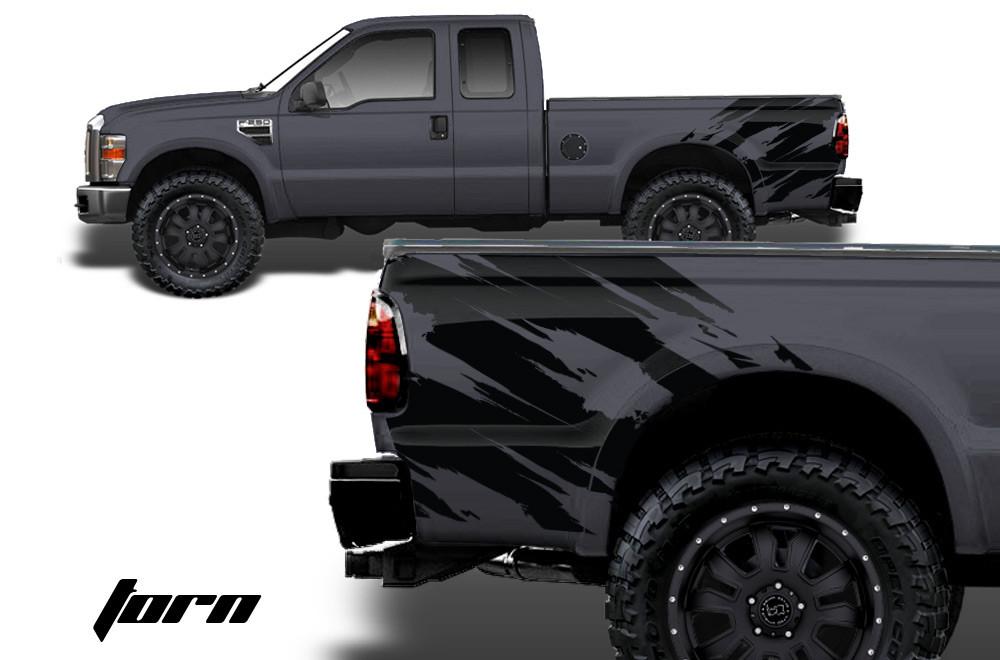Ford F250 Quarter-Panel Vinyl Wrap (2007-2010) Torn - RacerX Customs