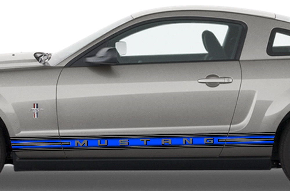 Ford Mustang Rocker Panel Graphics (2005-2009) RACE - RacerX Customs