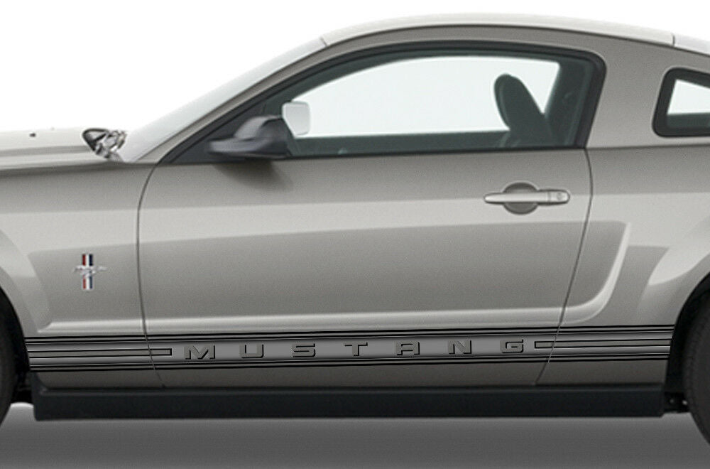 Ford Mustang Rocker Panel Graphics (2005-2009) RACE - RacerX Customs