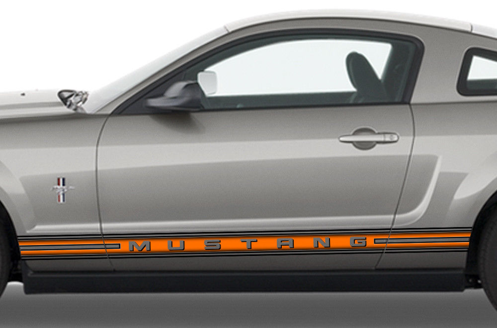 Ford Mustang Rocker Panel Graphics (2005-2009) RACE - RacerX Customs
