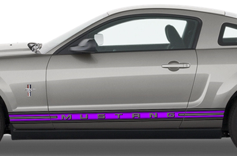 Ford Mustang Rocker Panel Graphics (2005-2009) RACE - RacerX Customs