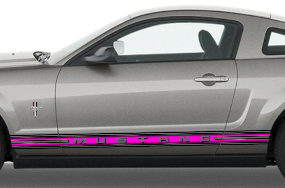 Ford Mustang Rocker Panel Graphics (2005-2009) RACE - RacerX Customs
