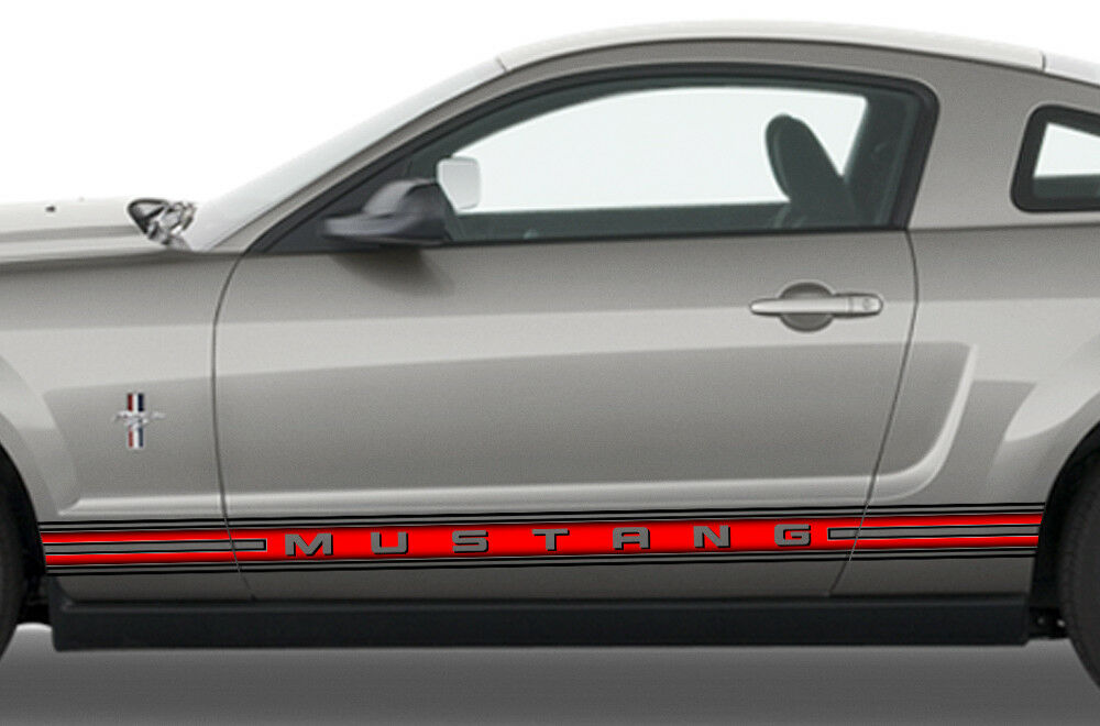 Ford Mustang Rocker Panel Graphics (2005-2009) RACE - RacerX Customs