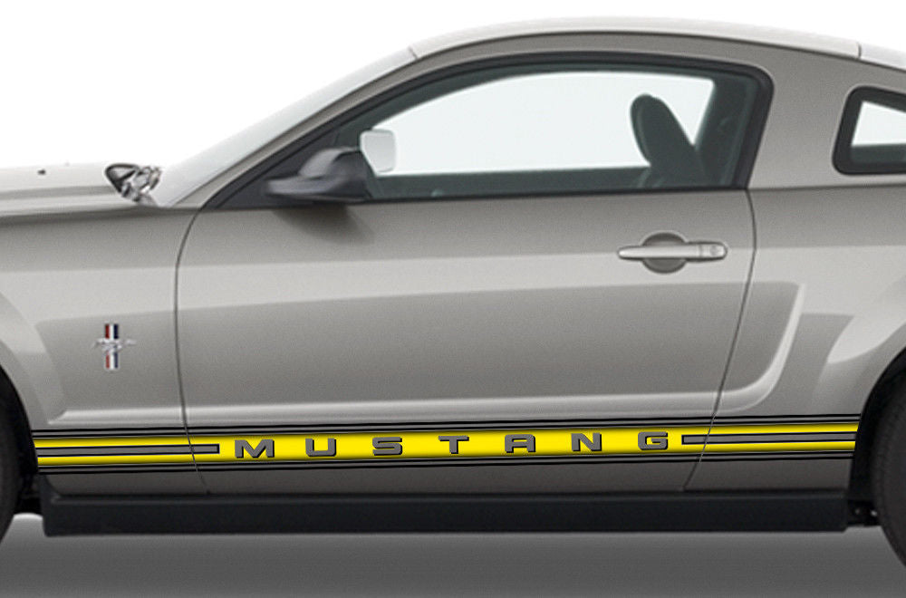 Ford Mustang Rocker Panel Graphics (2005-2009) RACE - RacerX Customs