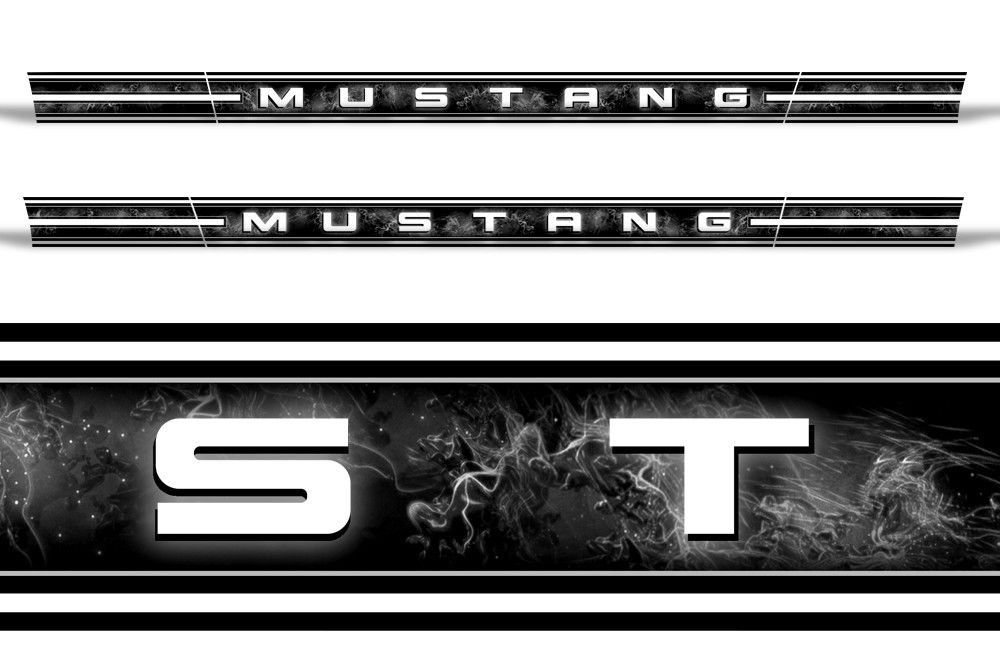 Ford Mustang Rocker Panel Graphics (2005-2009) SMOKE - RacerX Customs