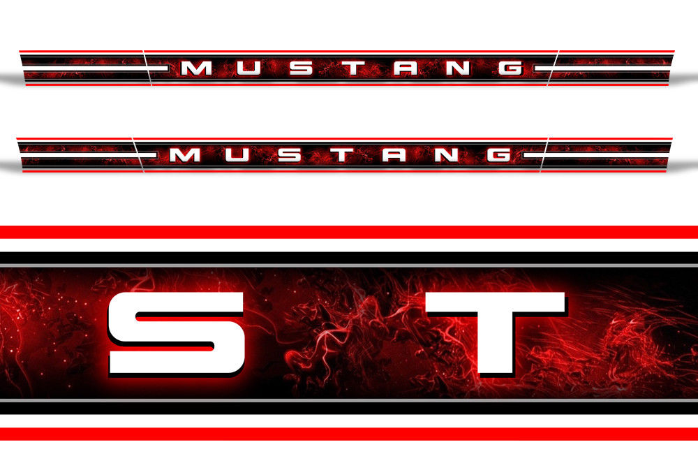 Ford Mustang Rocker Panel Graphics (2005-2009) SMOKE - RacerX Customs