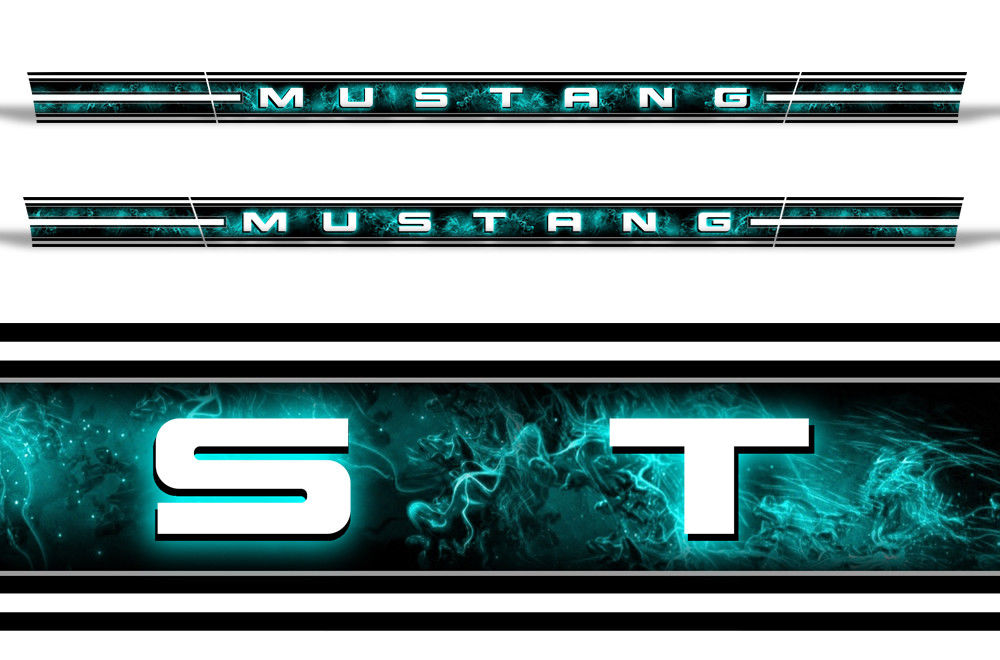 Ford Mustang Rocker Panel Graphics (2005-2009) SMOKE - RacerX Customs