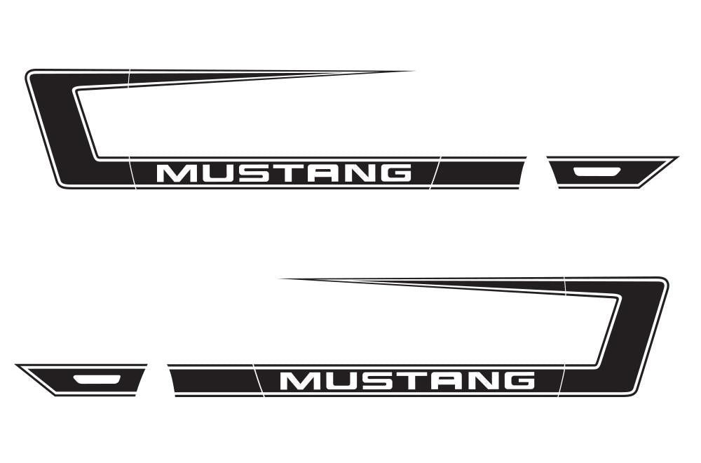 Ford Mustang Vinyl Side-Stripe Kit (2010-2014) "Mustang" Stripes - RacerX Customs