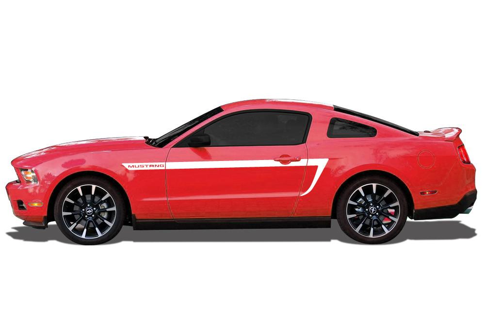 Ford Mustang Vinyl Side-Stripe Kit (2010-2014) Accent Stripes - RacerX Customs
