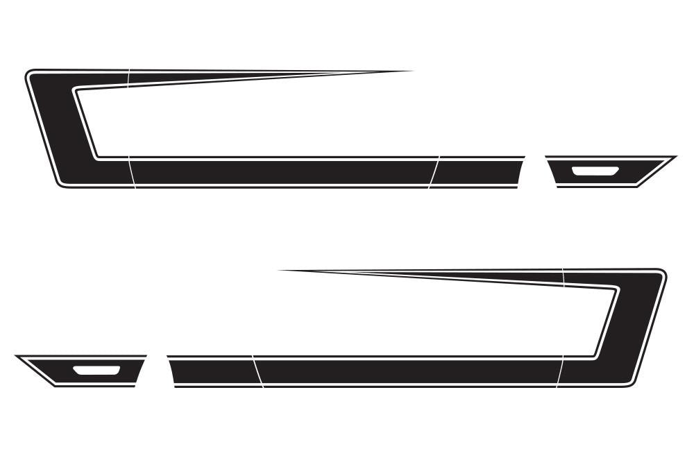 Ford Mustang Vinyl Side-Stripes (2010-2014) C Stripes - RacerX Customs